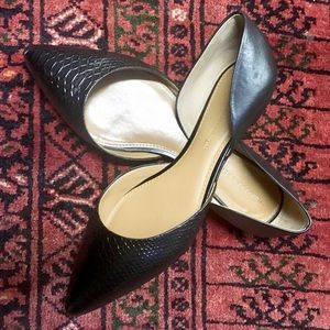 Banana Republic Snakeskin D’Orsay Flats